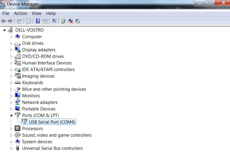 How to launch Device Manager to see COM ports related to AVEA's USB reader