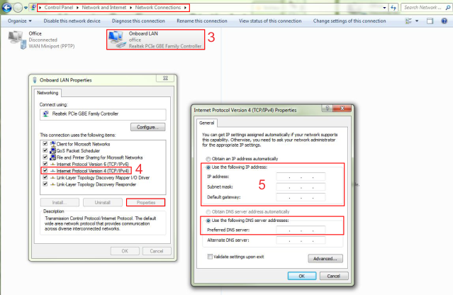 set static ip and dns server address for Time Clock (web reporter)